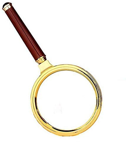Ultraklare Lupe, Leselupe, 10-fache Vergrößerung, Glas, Handlupe, Griff 60 mm – 90 mm powerfully