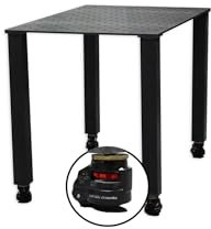 Schweißtisch Werkbank Lochtisch 1200x800x12mm in PREMIUMSTAHL + 4 Schwenkbare Heberollen