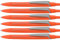 Schneider 131926 Reco Neon Edition Kugelschreiber (aus recyceltem Kunststoff, ausgezeichnet mit Der blaue Engel, Schreibfarbe: blau) neon orange, 6 Stück