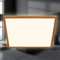 BRILONER - LED Deckenlampe mit indirektem Licht, flach, warmweißes Licht, Lampe, Deckenleuchte, Wohnzimmerlampe, LED Panel, Küchenlampe, Schlafzimmerlampe, 42x42x3 cm, Holzrahmen