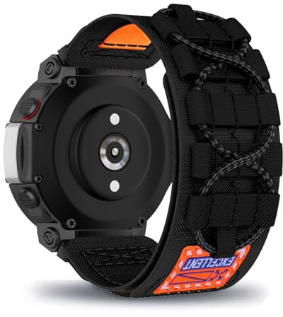 KUWAI Armband Kompatibel mit Amazfit T-Rex 3 Armbänder, Rugged Nylon Geflochten Sport Band mit Verstellbar Atmungsaktiv Ersatzarmband für Damen Herren Uhrarmband für T-Rex 3 Armband (1)