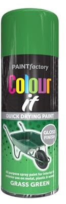 PEBBLE HUG Grass Green Gloss Spray Paint, Quick-Drying Formula, DIY Enthusiasts, Perfect For Enhancing Wood, Furniture, Metal, Plastic, Long-Lasting, Interior And Exterior Use, 250ml, (1 Pcs)