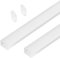 Estika Führungsschiene Set - 2 Stück - 150 cm - Weiß - Kunststoff - Für Verdunkelungsrollo, Sichtschutz Rollo, Thermorollo