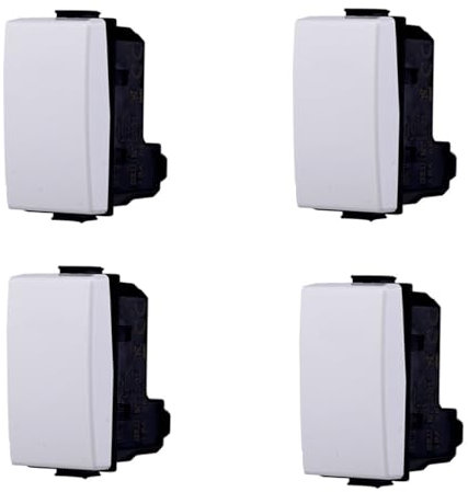 Interruttore Unipolare 1P 16A, Compatibile Bticino Matix, 1 Modulo, Colore Bianco