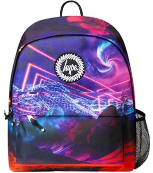 hype school uni casual work hiking day backpacks for kids boys girls teens men and women (Multi Geo Landscape, One Size)