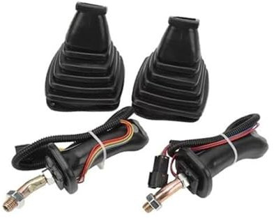 XEBRAD 2-teilige Bagger-Joystickgriffe mit Staubschutz, for Mini, Joystick-Ersatz, for Doosan DX150-370-9C, Hochleistungs-Steuerhebel Joystick für Bagger