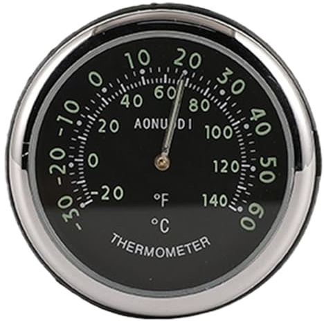 Zuasdvnk Auto-Uhr Für Armaturenbrett Mit Haftbefestigung - Fahrzeug Thermometer Hygrometer Für Innenraum - Leuchtende Auto Deko für Boote LKW Außenbereich Zuhause
