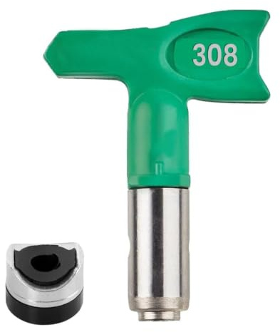 FFLP308 Fine Finish Low Pressure Airless Spray Tip | Pattern Size 6 in to 8 in, Thread Size 7/8 in for Airless Paint Spray Guns | Aftermarket Replacement Switch Tip | Compatible with RAC X Guards