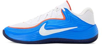 Nike Men's Precision 8 Low, White/White-Light Photo Blue-Picante Red, 12