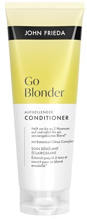 John Frieda Go Blonder Conditioner – Inhalt: 250ml – Haartyp: natürlich blondes und blond gefärbtes Haar, Highlights und Lowlights