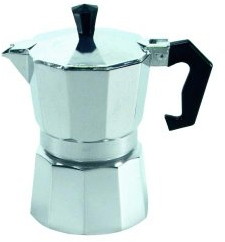 Krüger 511 Caffettiera in alluminio, 1 tazza, colore: Argento