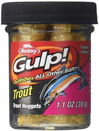 BERKLEY Chunky Cheese Trout Bait Pre-formed Nuggets, Plastic, Bullet Shape, Chunky Cheese Color