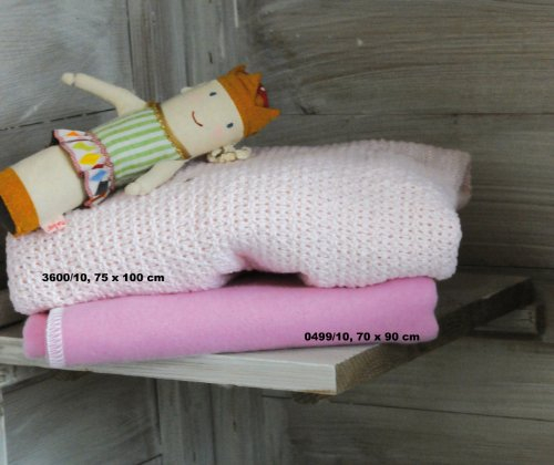 David Fussenegger Kinder Häkeldecke Bambi, 75 x 100 cm, Farbe: rosa, 360010