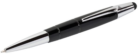 Wedo 26125001 Touch Pen Pioneer 2-in-1 (leitfähiger Eingabestift für alle Smartphones und Tablet PCs, inklusiv integriertem Kugelschreiber, 13 cm) schwarz