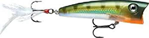 Rapala - X-Rap Pop Angelköder - Angelzubehör mit Großem Konkavem Kopf - Süßwasser und Salzwasser Spinnköder - Lauftiefe Topwater - Fischköder 7cm, 11g - Hergestellt in Estland - Yellow Perch