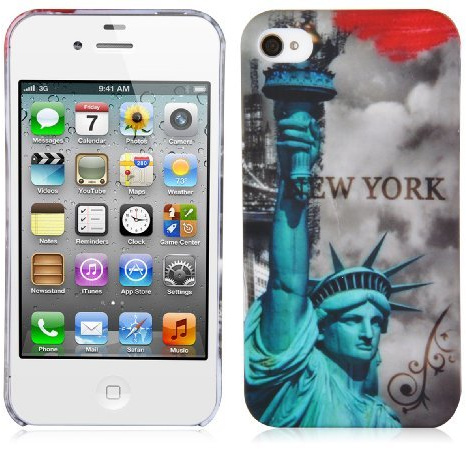 Cadorabo Hülle kompatibel mit Apple iPhone 4 / 4S Schutzhülle TPU Silikon Case Muster Design Anti Rutsch Slim Kratzfest Stabiles Hardcase mit Rundumschutz Case Hülle für iPhone 4 / 4S in Braun