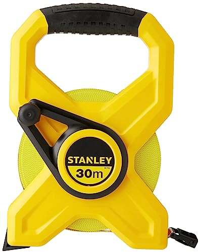 Stanley 2-34-792 Ruban en fibre de verre, Jaune, 30 m x 13 mm