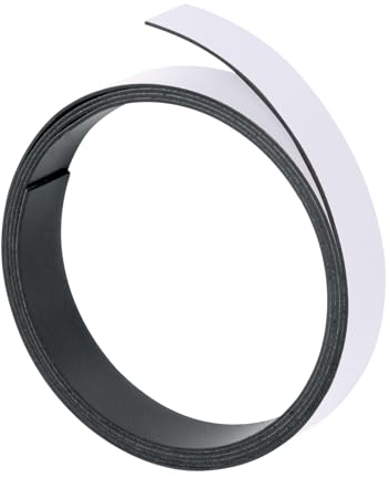 FRANKEN Magnetband, 100 cm x 5 mm, beschriftbar, zuschneidbar, weiß, M801 09