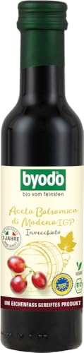 Traditioneller Italienischer Aceto Balsamico di Modena Invecchiato IGP - Byodo, 250 ml, Bio-zertifiziert, Gourmet Essig für Salate & Marinaden