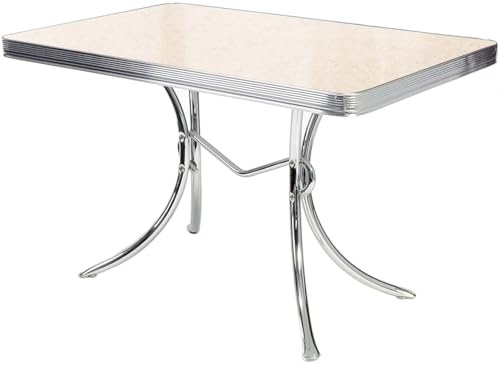 Bel Air Bürotische Esstisch Tisch Dinertisch Kantinentisch Gastrotisch Bistrotisch für Küche Büro Gastronomie Bereich (Antique White)