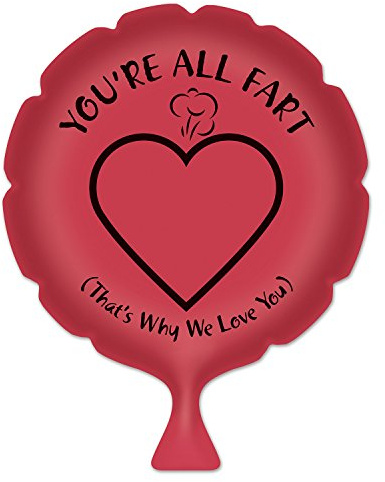 Beistle Fart Novelty Prank Whoopee Cushion Party Favor, 8, Red/Black