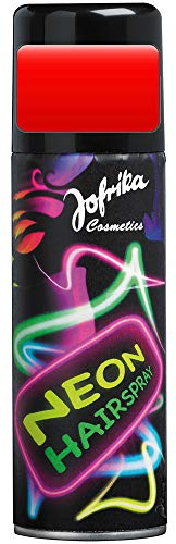 Jofrika Neon Color Haarspray - Farbspray zum temporären Haare Färben - Rot - Für Karneval oder Mottoparty in praktischer Spraydose
