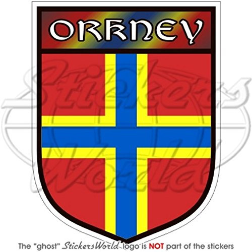 Vinyl-Aufkleber, Orkney Islands Schottland, Orkadisches Schild, 100 mm