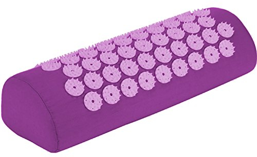 Belmalia Akupressur-Kissen für Schulter und Nacken, Nackenrolle, Massage-Kissen, Entspannungskissen, TCM Lila Violett