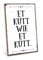 TypeStoff Holzschild mit Spruch – ET KÜTT WIE ET KÜTT – im Vintage-Look mit Zitat als Geschenk und Dekoration zum Thema Schicksal, Karma und Köln - HS-00416