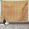 ABAKUHAUS marokkanisch Wandteppich und Tagesdecke, Vintage orientalische Fliese aus Weiches Mikrofaser Stoff Waschbar ohne Verblassen Digitaldruck, 230 x 140 cm, Orange Beige