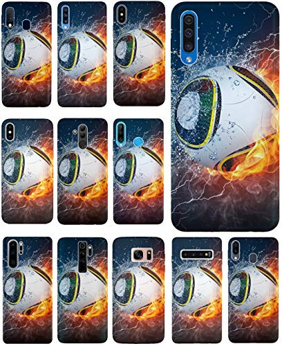 KuMo Hülle für Apple iPhone 6 / 6s Handyhülle Design 1359 Fußball Fussball im Feuer Abstract aus flexiblem Silikon SchutzHülle Softcase HandyCover Hülle für Apple iPhone 6 / 6s
