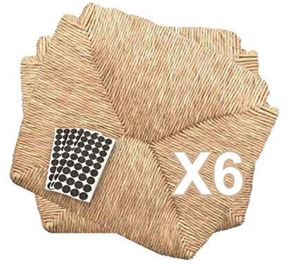 Set aus Stroh, Ersatz-Sitzfläche, Rahmen, für Stuhl, Venedig, Pisa, Landesana, verschiedene Modelle + gratis Filzgleiter (6, Sitz Venedig [Modell 1212])