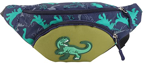 Casual Geldbörse Kinder Gürteltasche Tragbare Crossbody Brusttasche Umhängetasche Dinosaurier Hüfttasche für Kinder (Grün)