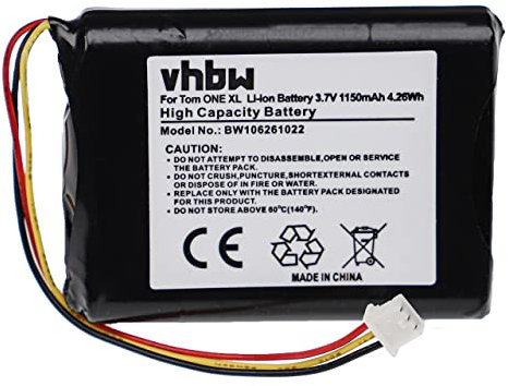 vhbw Batterie Remplacement pour Maxwell IPC653443 pour Appareil GPS de Navigation (1150mAh, 3,7V, Li-ION)