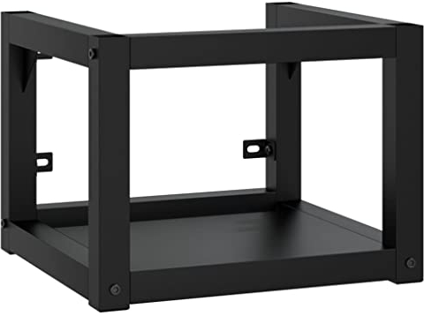 vidaXL Badezimmer Wand Waschtischgestell Waschbeckenunterschrank Unterschrank Badschrank Badregal Waschtisch Badmöbel Schwarz 40x38x31cm Eisen