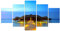 BIURKA Art Leinwandbild Landschaft am Meer Druck auf Leinwand Ölbild für Zuhause, moderne Dekoration, Dekodruck 5 Stück Kein Rahmen 200x100cm
