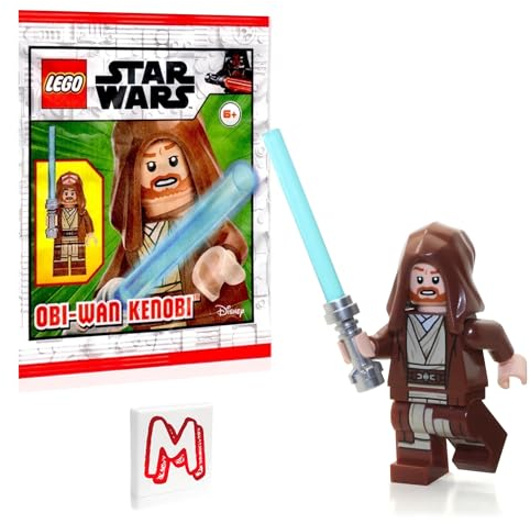 LEGO Star Wars Episode 2 Clone Wars Minifigur - OBI-Wan Kenobi (braunes Kleid und Kapuze) mit Lichtschwert Limited Edition
