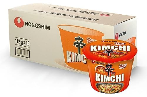 Nongshim Big Bowl Kimchi Bowl Noodle Soup 112g (16 Bowls)