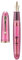 Asvine Jinhao 9019 Füllfederhalter, Dadao Serie #8, feine Feder, roter transparenter Acrylschaft mit goldenem Clip, großer Schreibstift