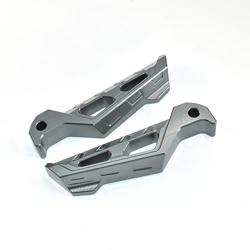 ESPEEDMTC pour Yamaha Tenere 700/ Super Tenere 1200 XTZ690 XT1200ZE Repose-Pieds arrière Marchepied Passager Agrandisseur Pédale CNC Repose-Pieds en Aluminium (Gris)