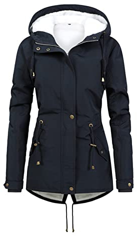 Zeiayuas Winterjacke Damen Lang Warm Gefüttert female Steppjacke Damen Mantel Ski-Jacken für Damen Winterjacke Wattierte Jacke Damen Softshell Jacke Damen Mantel Winter Elegant Damen Winterparka Grün