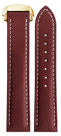 SCHIK Für Omega Seamaster 300 150 Speedmaster 007 AT150 Uhrenarmband braun Faltschließe 19 mm 20 mm 21 mm italienisches Lederarmband, 19 mm, Achat