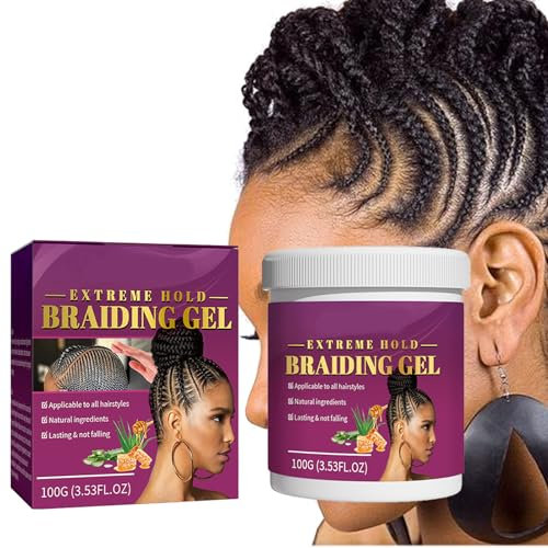 Pemarlis 100g Natürliche Stylingcreme Stylingprodukt für Zöpfe Stark Definierte Locken, Bietet festen Halt mit nicht fettendem Glanz,um mehrere Stile zu kreieren1 (2