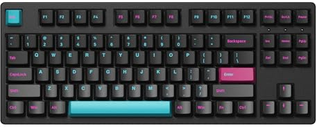 Akko 5087S Tastiera da gioco meccanica RGB, tastiera TKL cablata a 87 tasti, supporta QMK/VIA programmabile, interruttore lineare sostituibile a caldo, copritasti PBT (layout USA, giallo crema)