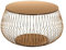 Dynamic24 Couchtisch Ø72cm Metallkorb Beistelltisch Sofatisch Wohnzimmertisch Rosegold