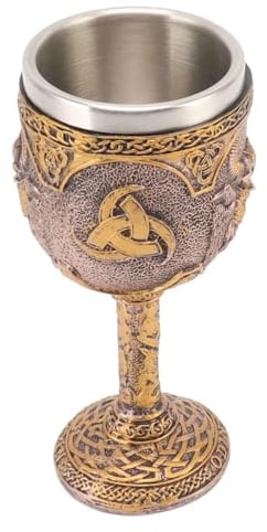 Chalice Goblet Nordic Viking Goblet Retro Wine Goblet Medieval Goblet Stainless Steel Beer Cup for Cocktails Whisky Red Wine