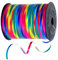 Geschenkband Regenbogen 5mm Breit,450M Kräuselband Geschenkbänder,Glänzendes Metallband, Ballonschnur für DIY Ballonband Farben Folie