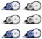 WeddHuis 6er Korrekturbänder Set 30m x 5 mm Korrekturroller Korrekturmaus Mini mit Schutzkappe Fenster Korrigieren Roller für Kinder Schüler Büro Zuhause Schule (Schwarz)