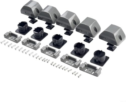 Lot de 5 loquets à bouton-poussoir sans clé pour caravane, camping-car, porte d'armoire, camping-car, caravane (noir)
