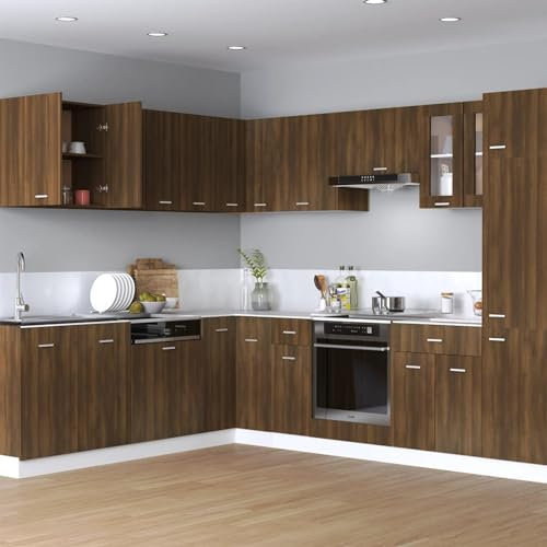ShGaxin Hängeschrank, Kitchen Wall Cabinet, Küchenschrank, Küchenhängeschränke, Wandschrank Küche, Braun Eichen-Optik 60x31x60 cm Holzwerkstoff